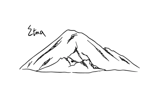 Kézzel rajzolt hegycsúcs — Stock Vector