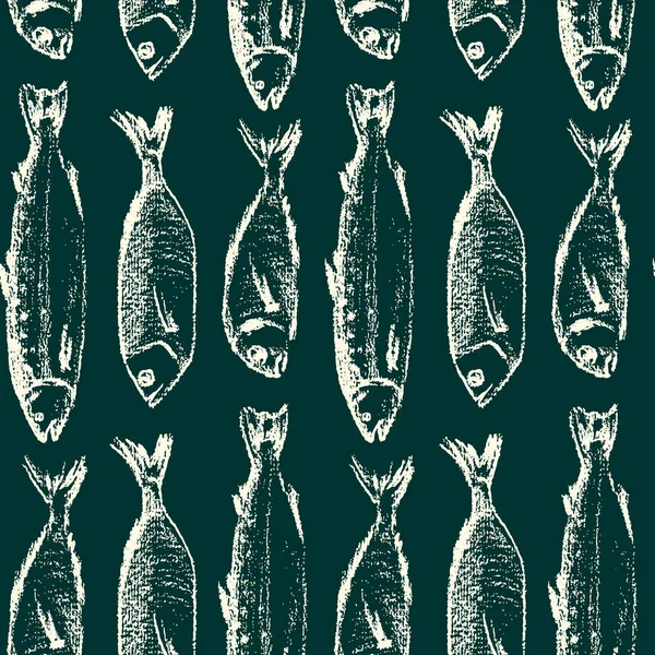Бесшовный узор рыбы — стоковый вектор