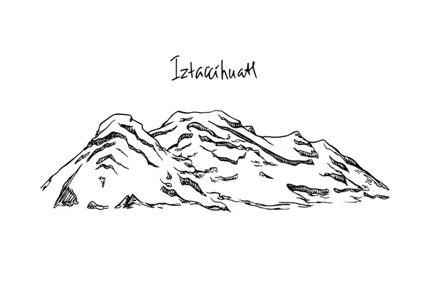 Sommet de montagne dessiné à la main — Image vectorielle