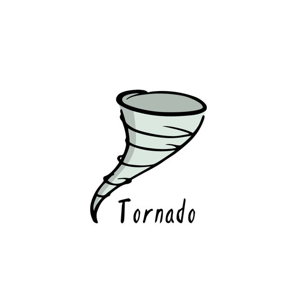 Hand drawn tornado sign