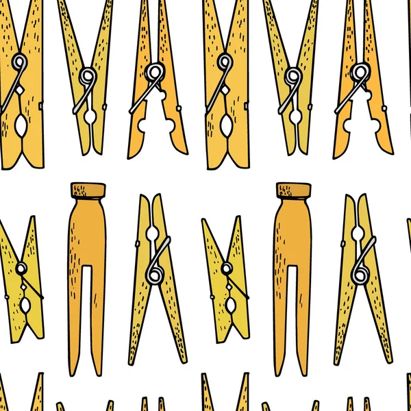 Clothespins seamless modeli — Stok Vektör