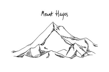 Elle çizilmiş dağ tepe