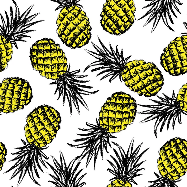 Ananas bezešvé vzor — Stockový vektor