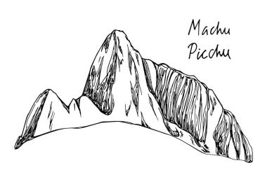 Elle çizilmiş dağ tepe