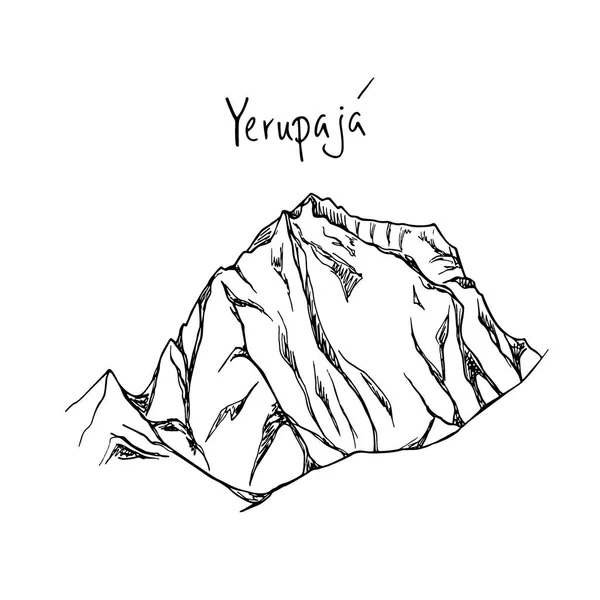 Pico de montaña dibujado a mano — Archivo Imágenes Vectoriales