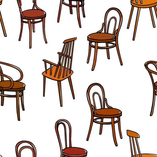 Motif de meubles Cafe — Image vectorielle