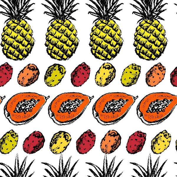 Patrón sin costura de fruta — Vector de stock