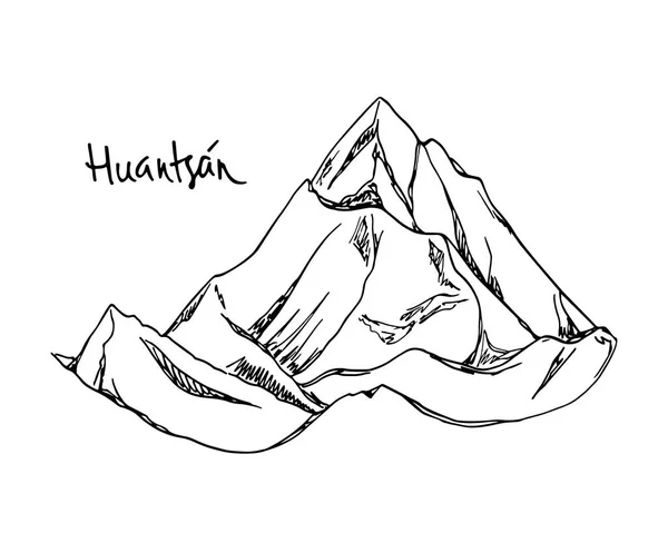 Ручная горная вершина — стоковый вектор