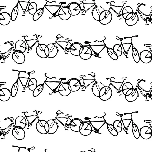 Motif de vélos sans couture — Image vectorielle