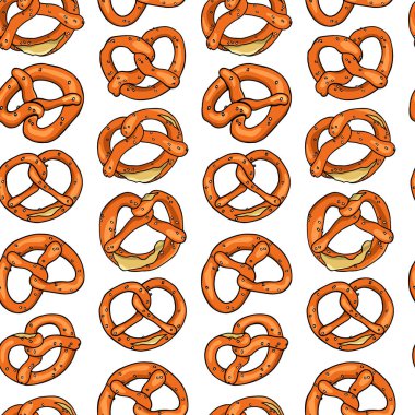 El çekilmiş bretzels desen