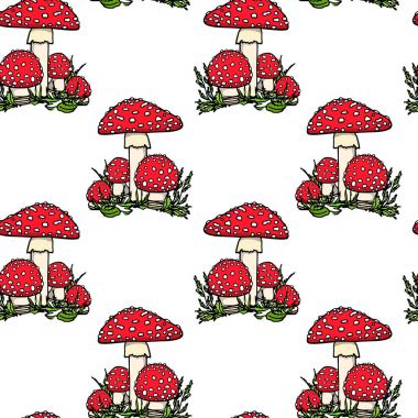 Amanita seamless modeli