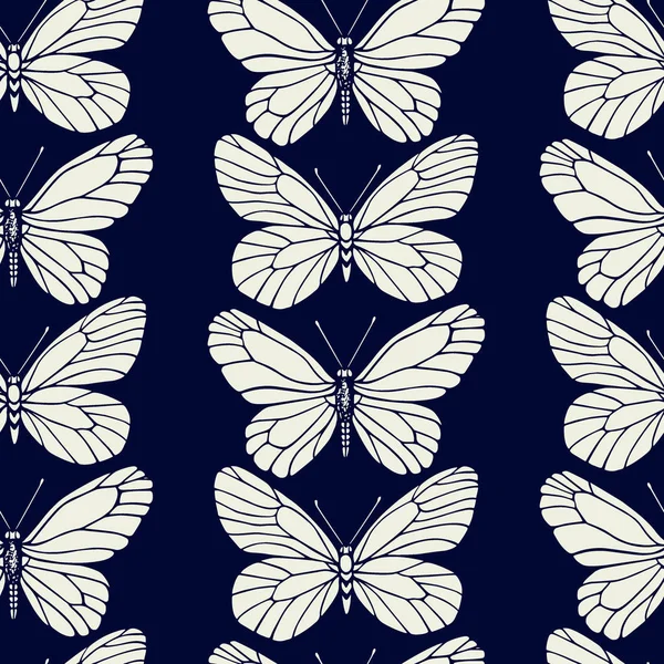 Elle çizilmiş kelebekler desen