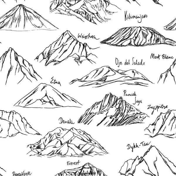 Dağ doruklarına desen el çekilmiş