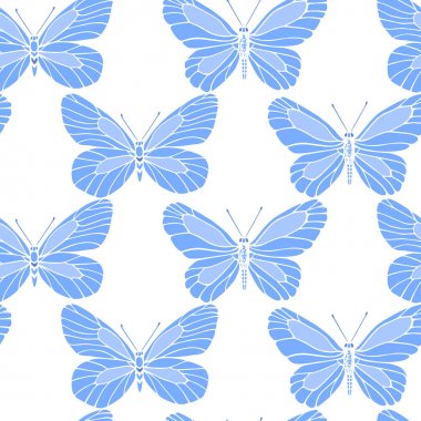 Elle çizilmiş kelebekler desen