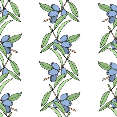 Elle çizilmiş Hanımeli desen