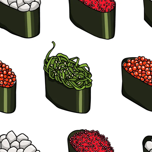 Sushi naadloze patroon — Stockvector