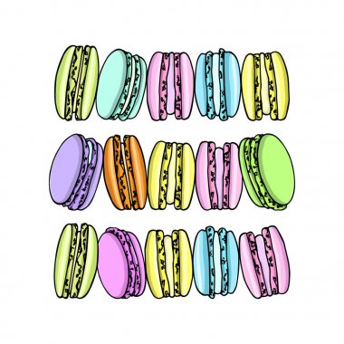 Elle çizilmiş macarons