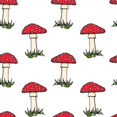 Amanita seamless modeli