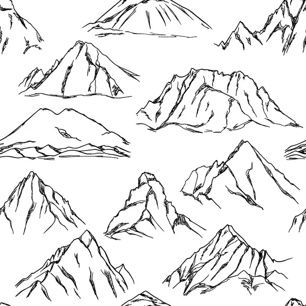 Muster von Berggipfeln — Stockvektor