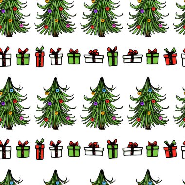 Noel Dikişsiz desen vektör