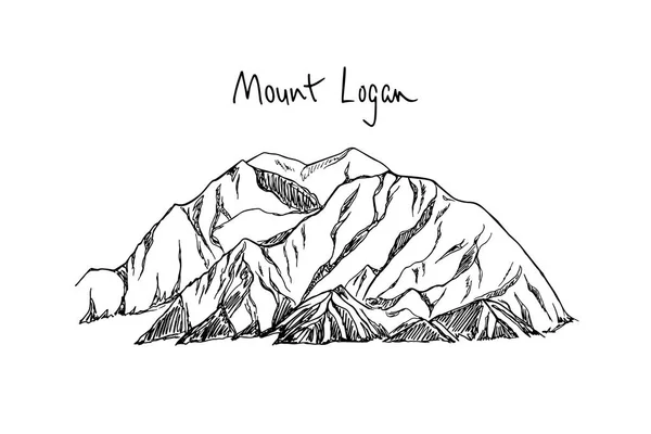 Ручная горная вершина — стоковый вектор