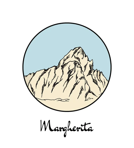 Emblema de montaje dibujado a mano — Vector de stock