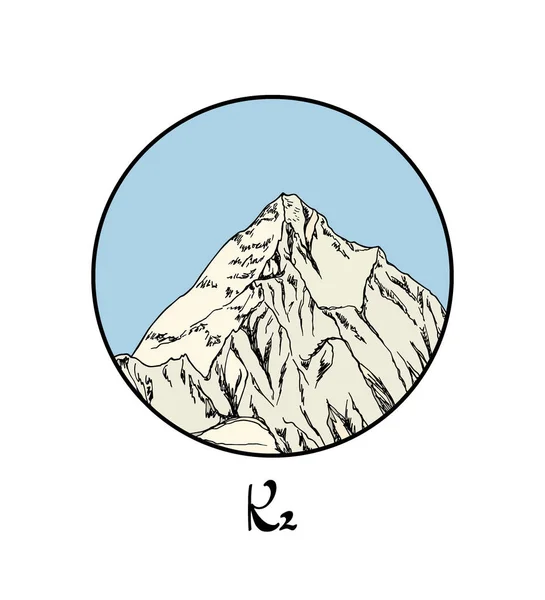 Emblème de montage dessiné à la main — Image vectorielle