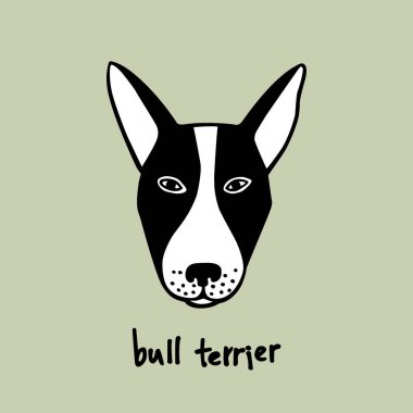 Elle çizilmiş dog Head'a