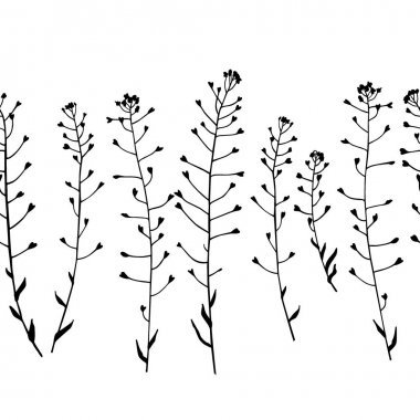 Elle çizilmiş çim desen