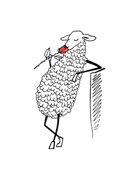 Χέρι πρόβατα χαρακτήρα — Διανυσματικό Αρχείο
