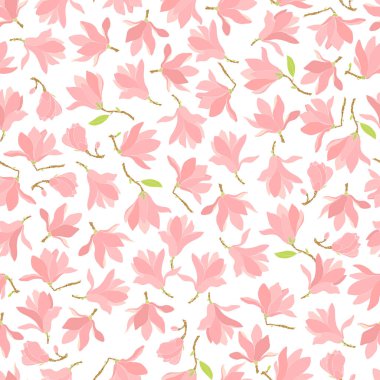 Elle çizilmiş Manolya desen