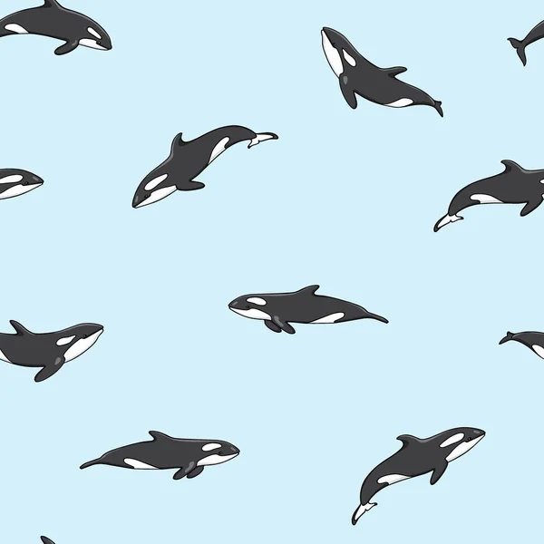 Χέρι συρμένο φάλαινα μοτίβο — Διανυσματικό Αρχείο