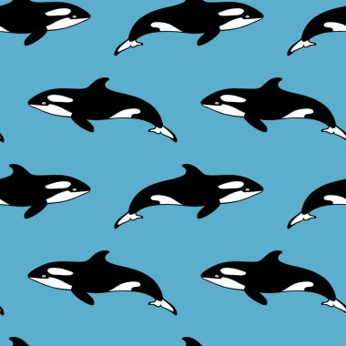 Elle çizilmiş katil balina desen