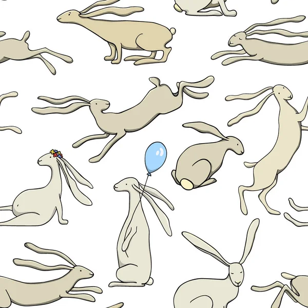 Ручной рисунок зайца — стоковый вектор