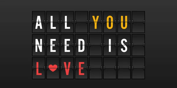 Vše, co potřebuješ, je láska — Stockový vektor