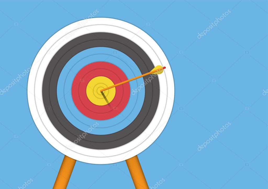 Archery Target with an Arrow