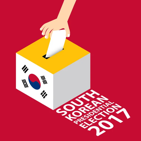 Präsidentschaftswahl in Südkorea 2017 — Stockvektor