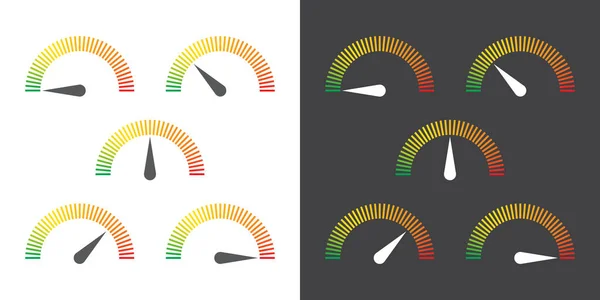 Meter signs infographic gauge element — Stock Vector