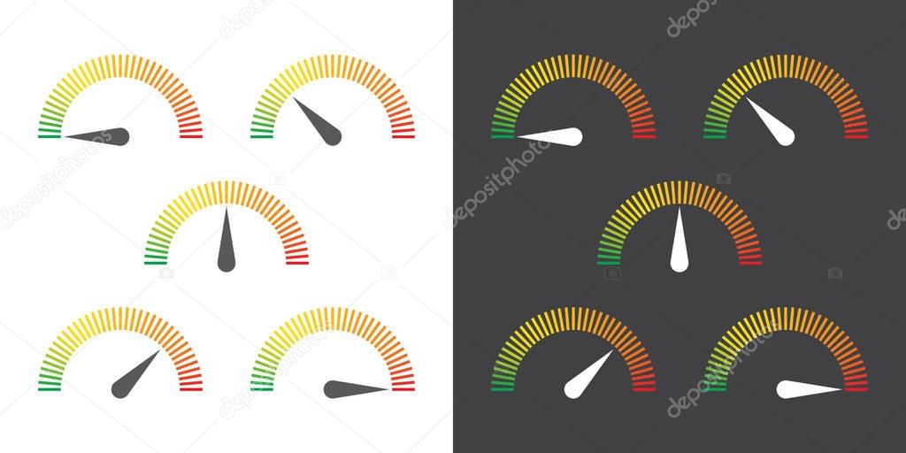 meter signs infographic gauge element