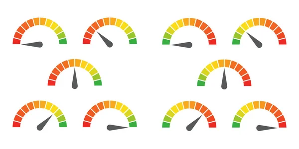 Indicateurs de compteur élément de jauge infographique — Image vectorielle