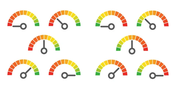 Meter signs infographic gauge element — Stock Vector