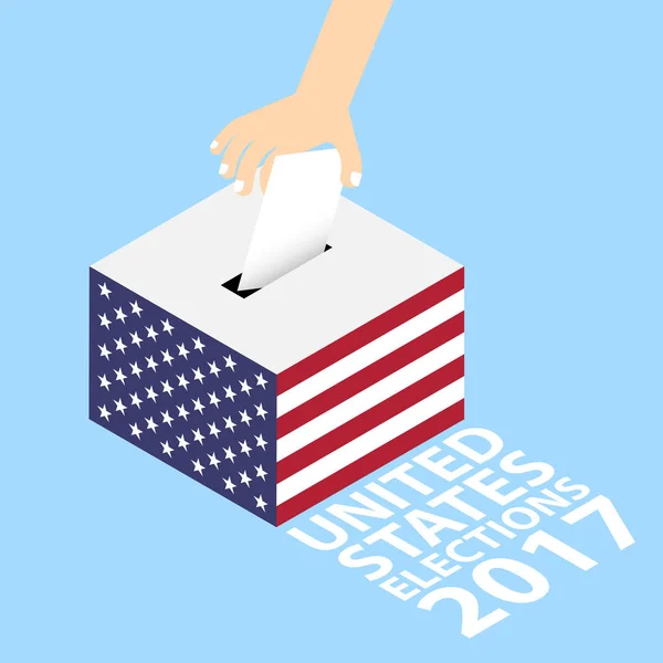 Ηνωμένες Πολιτείες μαζί μας εκλογές του 2017 — Διανυσματικό Αρχείο