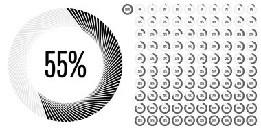 Daire yüzde diyagramlara 100 0 set