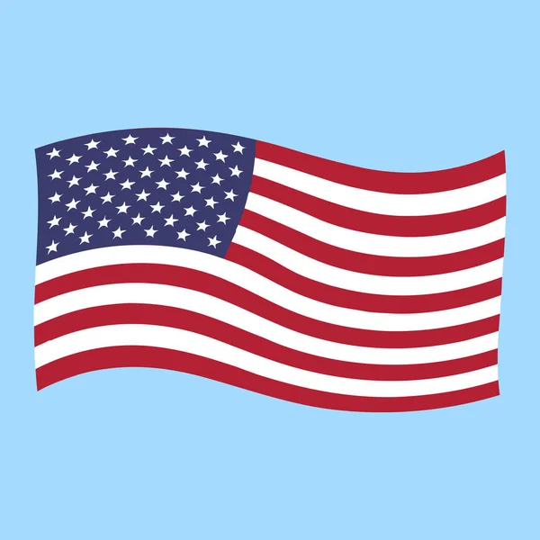 USA flag flying — Stock Vector