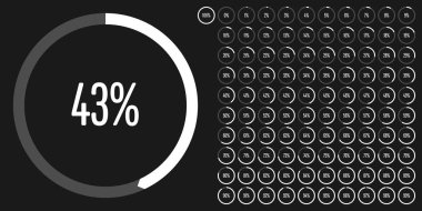 Daire yüzde diyagramlara 100 0 set