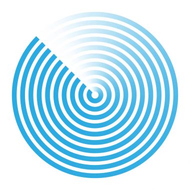 Radar soyut simgesi işareti sembol logosu 
