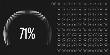 Dairesel sektör yüzde diyagramlara 100 0 set