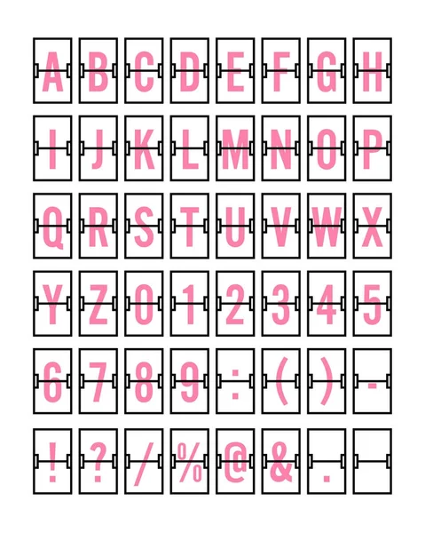 Flughafen mechanische Klapptafel Schrift — Stockvektor