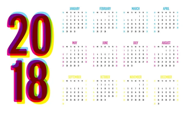 2018 takvim tasarım şablonu