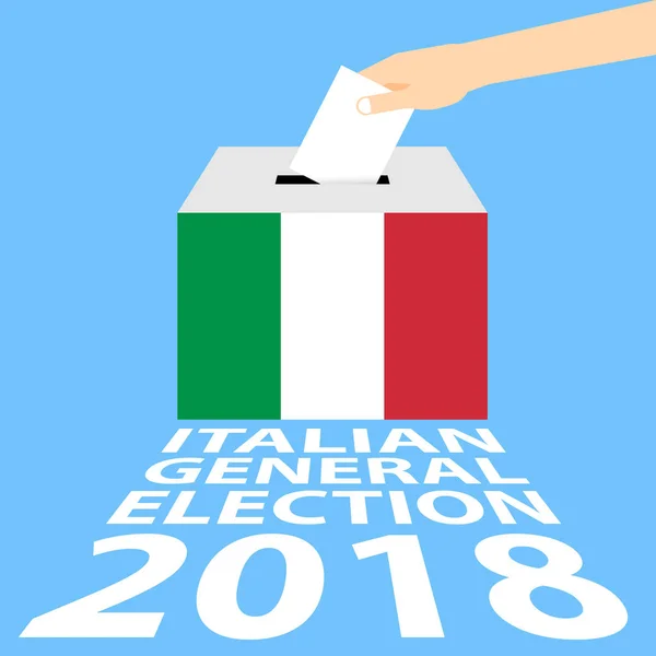 Élections Générales Italiennes 2018 Illustration Vectorielle Style Plat Mise Main — Image vectorielle